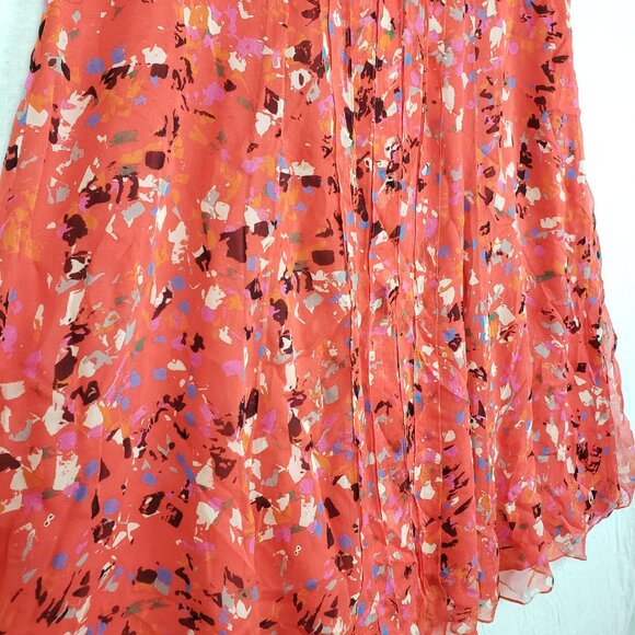 NWOT Carolina Herrera Silk Dress Pink Multi Red size 14 Colorful - Picture 5 of 13